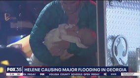 Hurricane Helene: Family with baby rescued from Georgia flooding