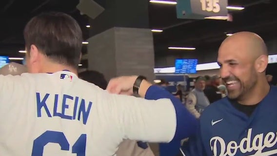 Dodger fans celebrate World Series win against Toronto