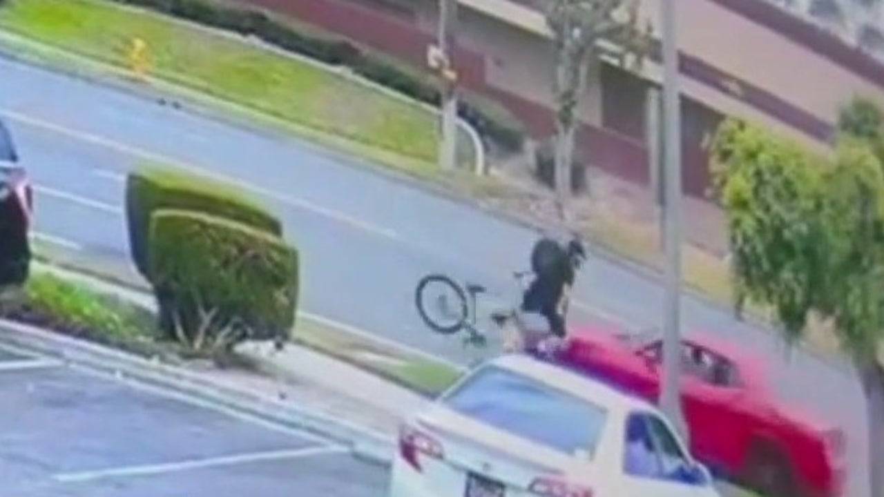 Cyclist sent flying in road rage hit-and-run | FOX 11 Los Angeles
