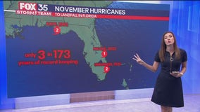 How many hurricanes have hit Florida in November