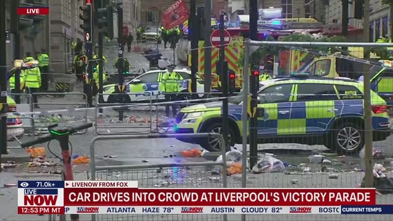 Driver plows into crowd at Liverpool Premier League celebration; 53-year-old arrested