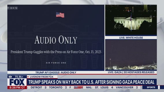 Trump speaks on Gaza deal on way back to U.S.