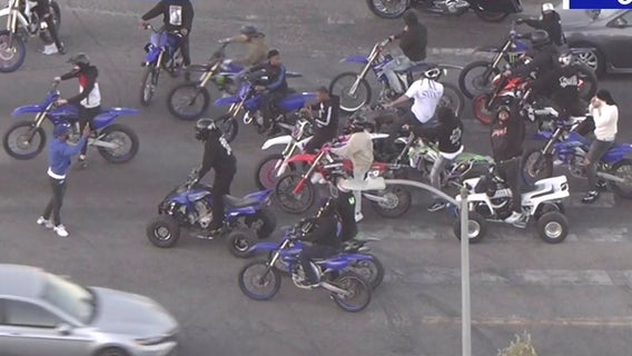 LA police chase suspects call up dozen dirt bike, ATV riders to join ride