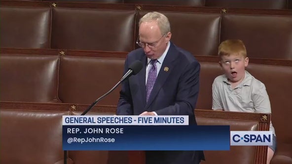 Across America: Son of US lawmaker goes viral on House floor