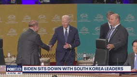 Biden sits down with South Korea leaders