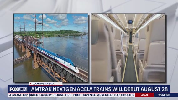 Amtrak's new NextGen Acela to debut Aug. 28: Routes between DC, Philly, NYC