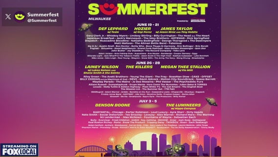 Summerfest reveals lineup for 2025; tickets on sale now