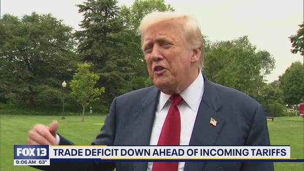 Trade deficit down ahead of incoming US tariffs