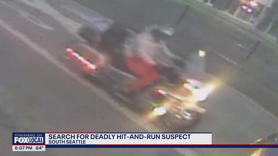 Motorcyclist sought in fatal Seattle hit-and-run
