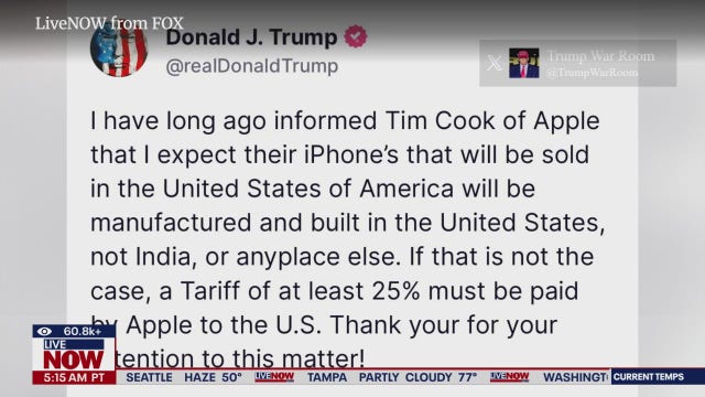 Trump calls for 50% tariff on EU imports starting June 1