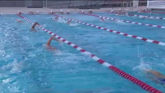 Phoenix college prep students swim for a good cause