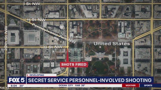 Secret Service shoots gunman near White House