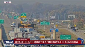 Major crash shuts down expressway in Kenosha County