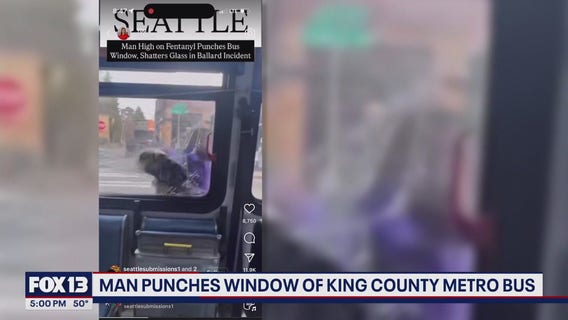 Man punches through window of King County Metro bus