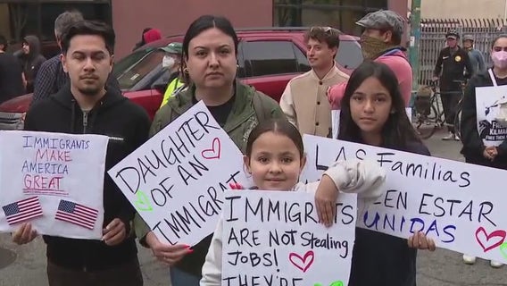 Hundreds gather in Oakland's Fruitvale to support immigrants and oppose ICE