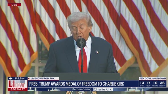 Trump awards Presidential Medal of Freedom to Charlie Kirk posthumously