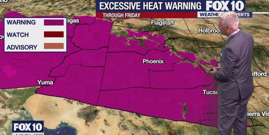 Arizona weather forecast: Excessive Heat Warning issued for 9 counties