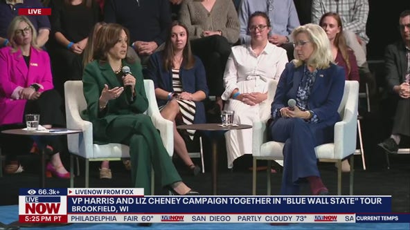 VP Harris and Liz Cheney campaign in Wisconsin