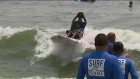 Surfboard helps disabled kids ride the waves