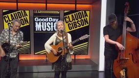 Claudia Gibson performs in FOX 7 Austin studios