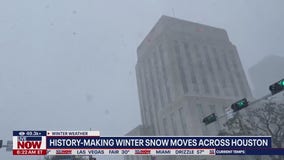 History-making snow moves across Houston