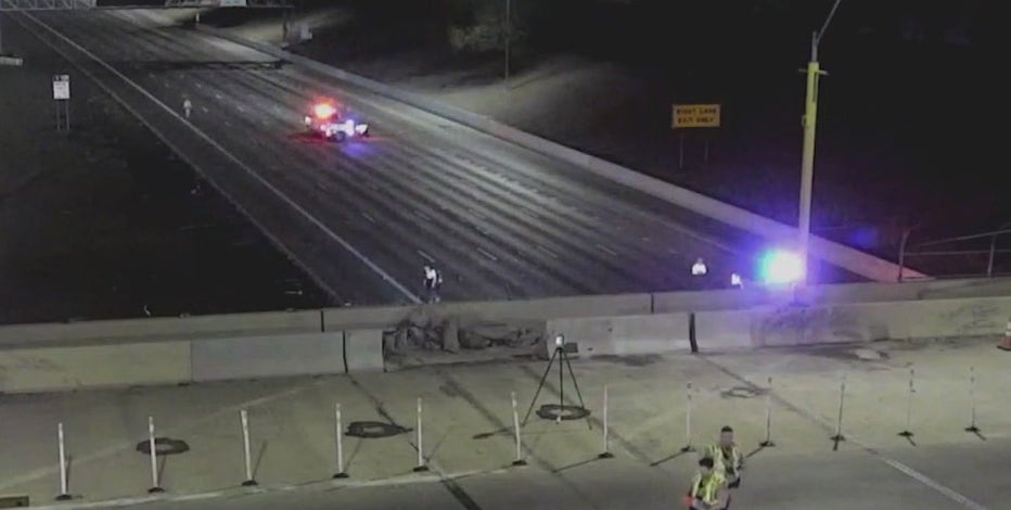 Man drives off I-10 overpass, crashes into median