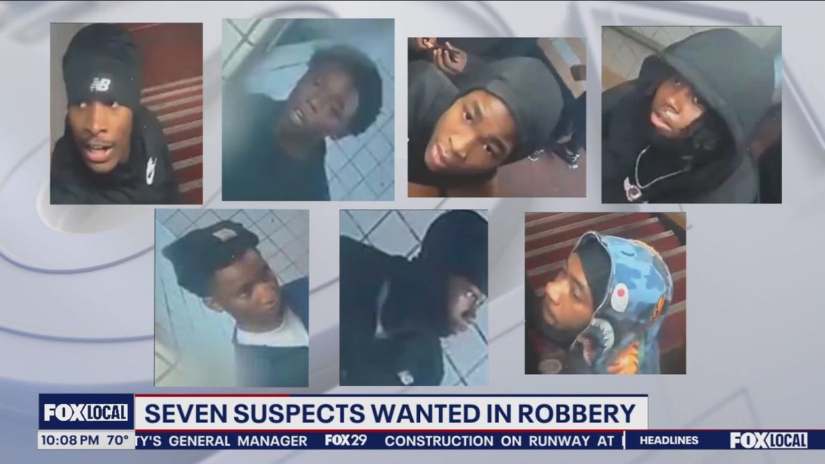 7 suspects wanted in brutal attack, robbery in North Philly