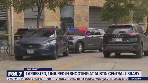 1 arrested, 1 injured in shooting at Austin Central Library