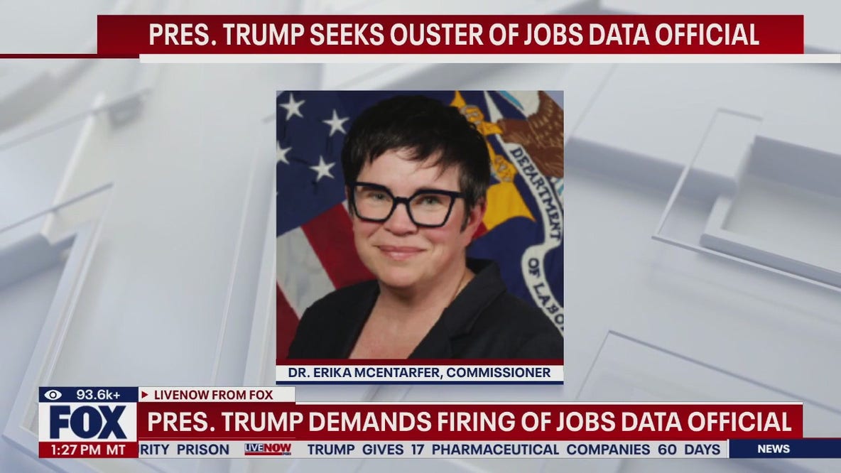 Trump removes labor statistics head after weak jobs report
