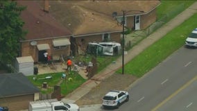 Car crashes into home on South Side injuring 5 people