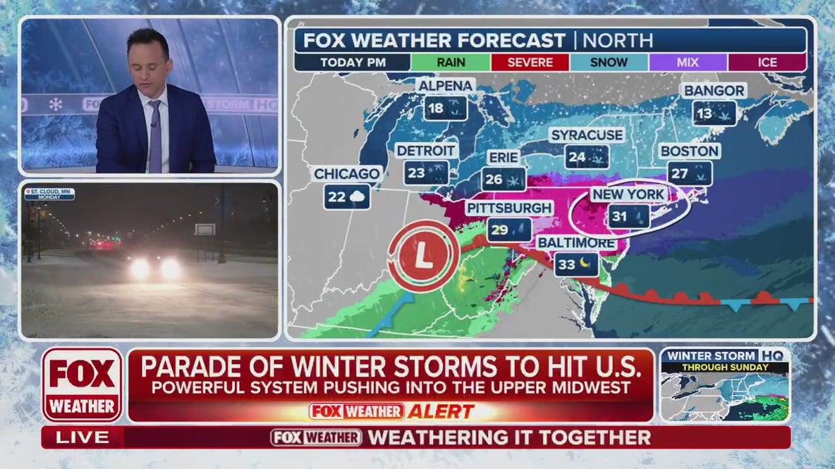 Parade of winter storms to hit NYC area