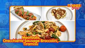 Dinner DeeAs: Meatballs, Orecchiette Sausage Broccolini, Tiramisu