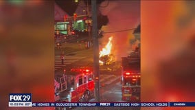Videos capture car burst into flames during double fatal crash on Broad Street
