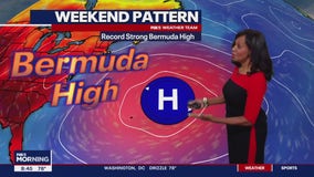 Saturday welcomes a chance of scattered showers with high temperatures