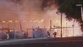 Raging fire destroys historic ballpark in Ontario