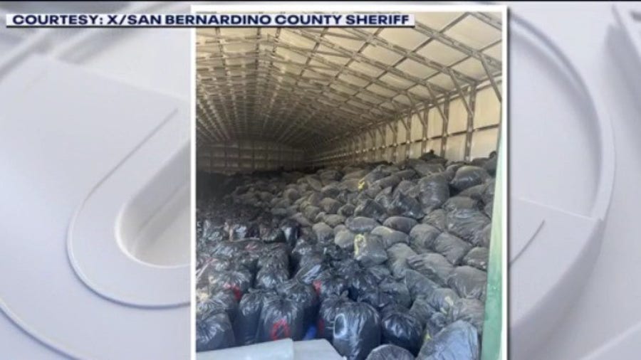 $100M+ worth of marijuana found stuffed in trash bags