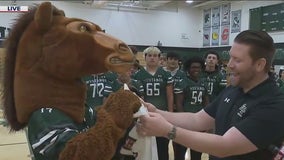 Celebrating Orange Friday with Evergreen Park High School