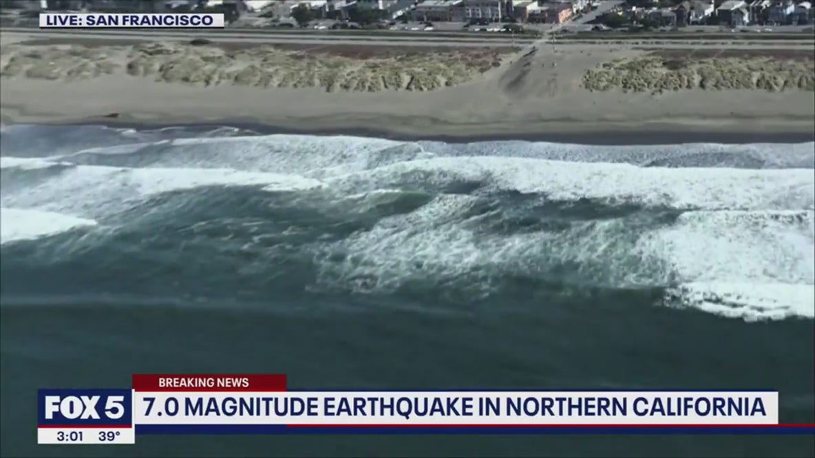 Earthquakes in California prompts tsunami warning for San Francisco