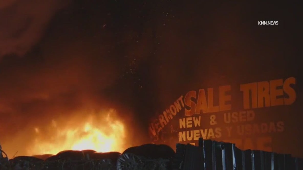 South LA tire shop suffers second fire in weeks