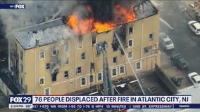 Atlantic City apartment fire displaces 76 people