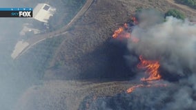 Mountain Fire burning near Moorpark