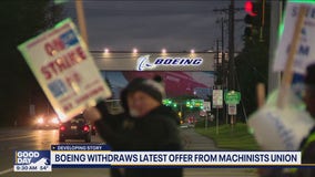 Boeing withdraws latest offer from machinists union