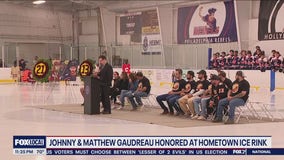 Emotional tribute to Gaudreau brothers held at hometown ice rink