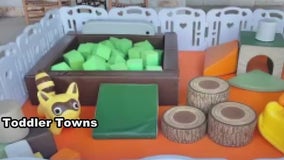 Toddler towns offer areas for little ones to play