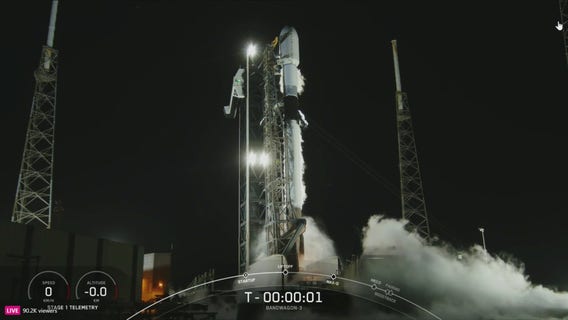 SpaceX launches Falcon 9 from Florida carrying Bandwagon-3 rideshare mission