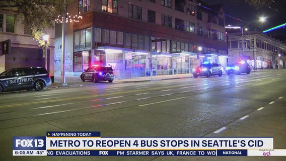 Metro to reopen 4 bus stops in Seattle's CID