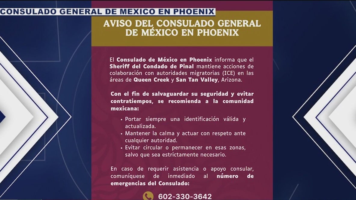 Mexican consulate warns community about ICE activities in AZ