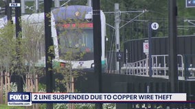 Eastside light rail 2 line suspended due to copper wire theft