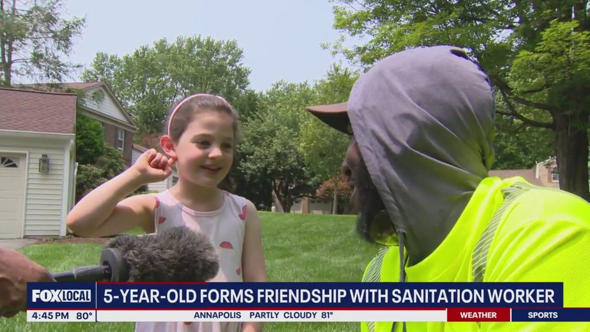 5-year-old forms friendship with sanitation worker