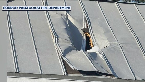 Massive ice chunk falls through Florida home